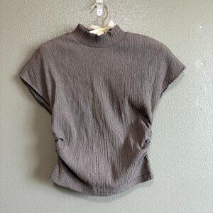 Zara Women's Grey and Brown Blouse